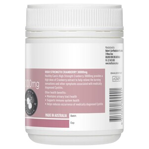 (PRE ORDER) Healthy Care High Strength Cranberry 30000mg 90 Capsules shelf life 2yrs